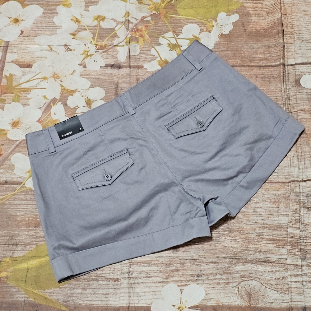 NWT Express Women's Gray Shorts sz 8 - Picture 4 of 7